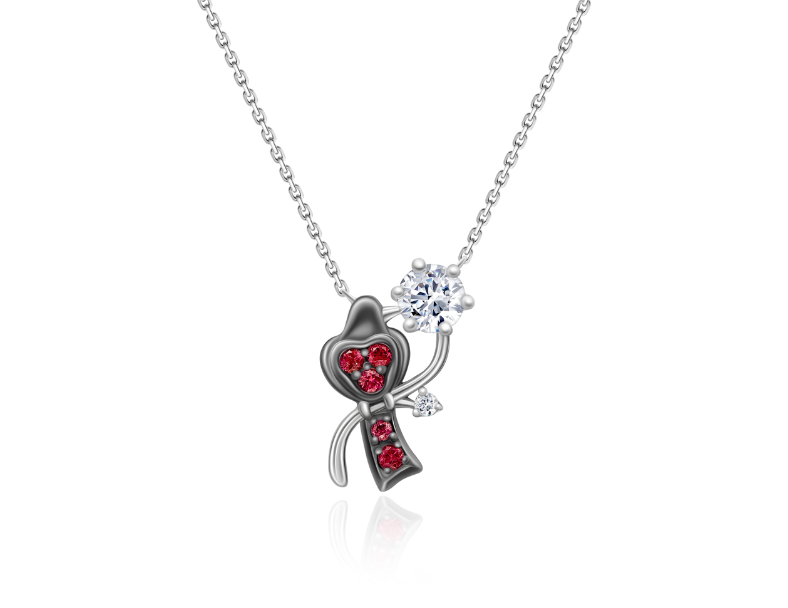 項鍊 棲羽【白/彩鑽】